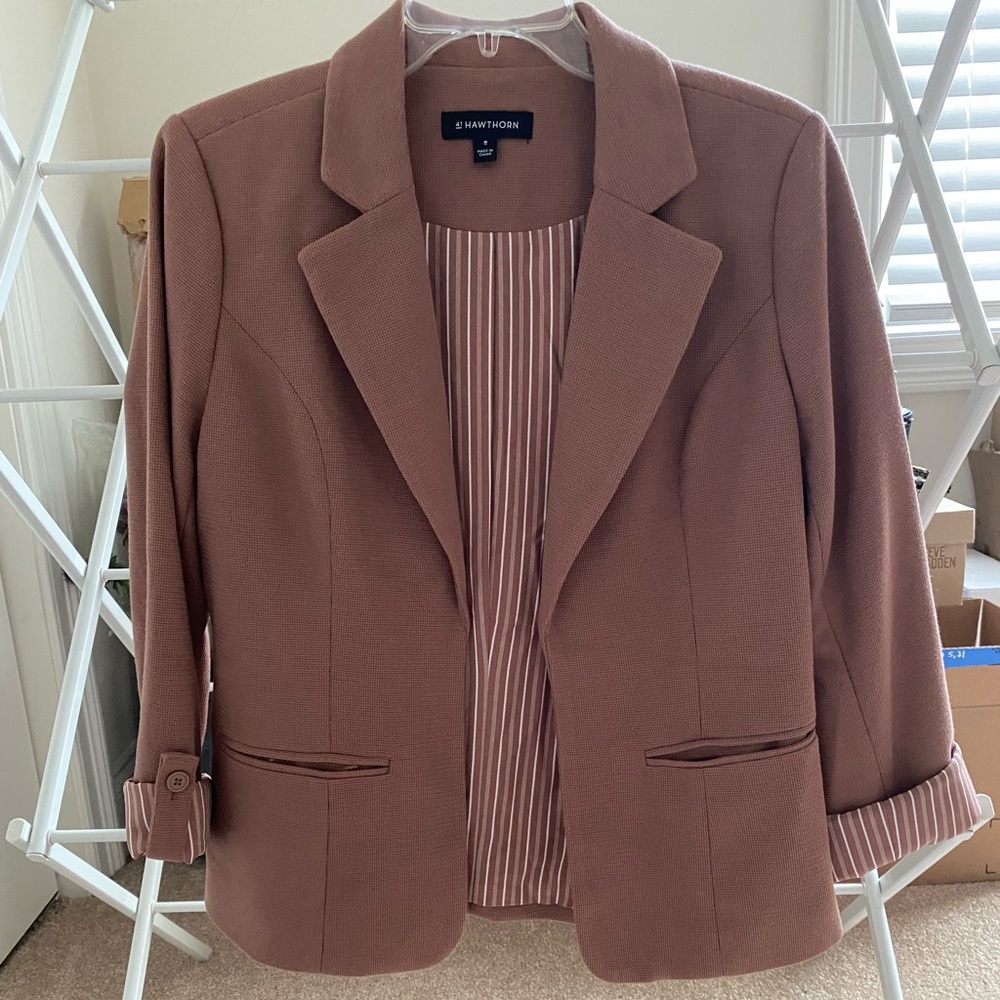 41 Hawthorn - Stitch Fix - Natalie Knit Blazer, Cognac M